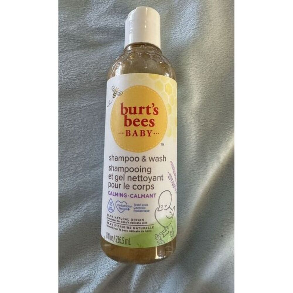 Burt's Bees Baby Tear Free Lavender Calming Shampoo Body Wash 8oz New Sealed